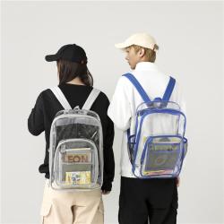 KBW657 Hot Sale Large Capacity PVC Transparent Shoulders Backpack High Quality Travel Universal Waterproof Student Schoolbag