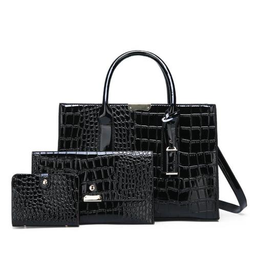 CCF111 Luxury Vintage Ladies Crocodile Pattern Shoulder Bags PU leather 3pc In One Ladies Handbag Set Messenger Bags For Women