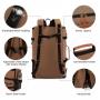LOVEVOOK Retro Canvas Rucksack Convertible Duffel Bag 40L Outdoor Camping Hiking Fits 17.3 Inch Laptop Travel Backpack