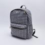 Keymay Lovely Cute Custom Houndstooth Printing Teenager Girls Students Waterproof Nylon Backpack School Bags