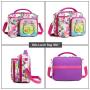 Colorful Cartoon Print Thermal Insulation Cooler Bag New Arrival Kids Lunch Bag Bottle Holder Compartment
