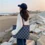 2024 new denim luxury handbag women's brand fashion print shoulder design women's bag