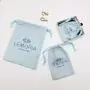 Custom Logo Printed Jewelry Cotton Pouch Small Cosmetic Gift Storage Muslin Packaging Drawstring Cotton Bag
