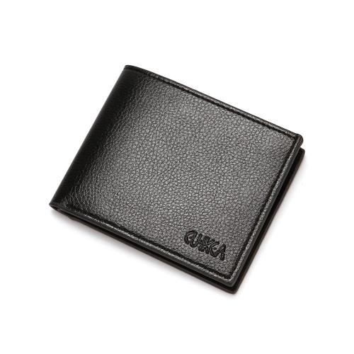 HF024 CUIKCA New Fashion Men's PU Leather Short Wallet For Men Zipper Coins Purse Slim Wallet Business ID Credit Card Holders