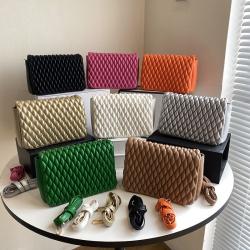 Pleated Bolsas Para Mujer Pu Leather Crossbody Bags For Women 2023 Flap Bags Women Handbags Ladies CY086