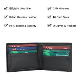 Factory Wholesale Rfid Anti Theft Brush Men Leather Bifold Wallet Multifunctional Suit Bag Card Holder