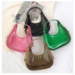 women fashion summer popular niche shoulder bag 2023 new trendy cool versatile jelly bag PVC transparent small bag
