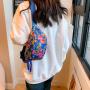 HR734 Unisex New Design Outdoor Waist Bag Flowers One Shoulder Crossbody Bag Riding Waistpack Nylon Waterproof Chest Phone Bag