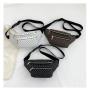 KBW385 New Square Bag Fashion PU Single Shoulder Crossbody Chest Bag Fitness Outdoor Sports Mobile Phone Waist Bag