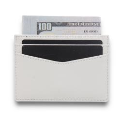 Vegan leather PU saffiano leather front pocket card wallet rfid blocking card holders