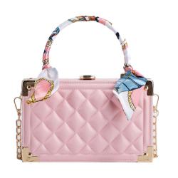 2022 Ladies Designer Bags Fashion Lattice Gold-tone Hardware Scarf Evening Purse Trendy  Single Chain Cross Body Shoulder Bag