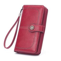 CCF77 Women Clutch Wallet Vintage Clutch Wallet Holder Card Bag for Girls Long Pu Leather Designer Slim Wallets Leather Woman