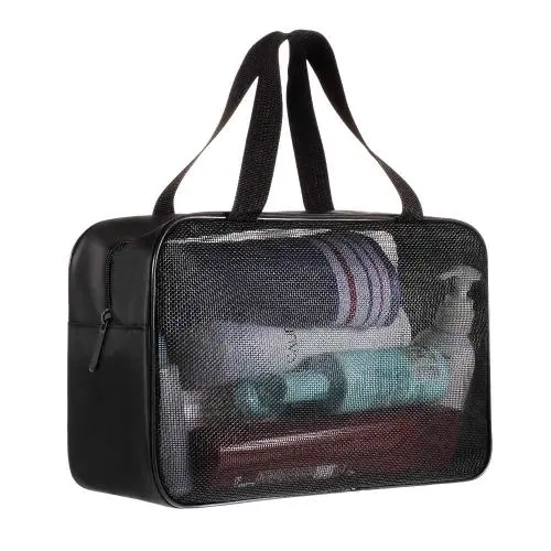 Gelory Factory Wholesale Shower Supplies Storage Bag Portable Mesh Tote Bag Storage Cosmetic Bag