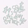 Stock 26 Pieces A-Z Pearl Alphabet English Letter Self Adhesive 3M Backing Embroidery for Clothing Logo DIY Letter Patches