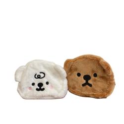 Custom Design Embroidery Plush Purse Cute Cartoon Little Bear Plush Wallet
