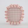 Keymay Factory Supplied Good Quality Beautiful S, M, L, XL Makeup Bag Gingham Ruffle Cosmetic Travel Bag