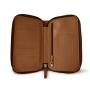 Personalized travel passport holder card holder leather padfolio portfolio with zipper