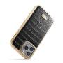 Custom leather mobile phone accessories flip phone case cover leather crocodile pattern phone case