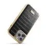 Custom leather mobile phone accessories flip phone case cover leather crocodile pattern phone case