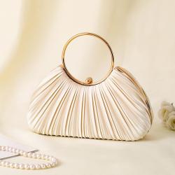 New Hundred Pleated Evening Bag Women's Handheld Celebrity Bag