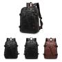 ZWY301 Hot Sell PU Men Vintage Backpack Classic Durable Casual Day Pack Large Capacity Laptop Backpack Sport Travel Shoulder Bag