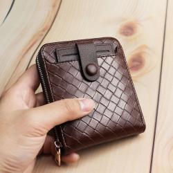 2023 New Men's Short Retro Woven Pattern Wallet Men Card Holder Wallet Men's Wallet Factory Wholesale cartera de hombre