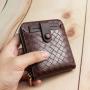 2023 New Men's Short Retro Woven Pattern Wallet Men Card Holder Wallet Men's Wallet Factory Wholesale cartera de hombre