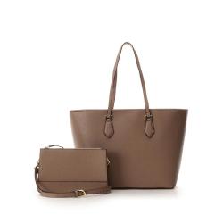 2021 Classic Fashion Camel Litchi Texture Handbags Chic Design Pure Vegan Leather Ladies handbags set