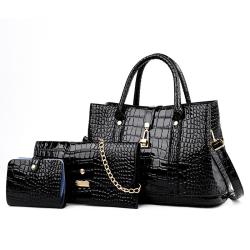 Wholesale Price 3 Pcs Set Bags Bolsos De Mujer Custom Leather Bag Trendy Handbags Crossbody Bags For Ladies
