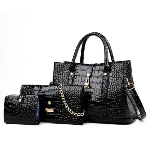 Wholesale Price 3 Pcs Set Bags Bolsos De Mujer Custom Leather Bag Trendy Handbags Crossbody Bags For Ladies