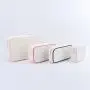 Keymay New Arrival RTS Stock DIY Personalized Chenille Patches Canvas Zipper Pouch Cosmetic Bag Organizer Makeup Bag Canvas