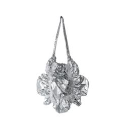 Low Price PU Material Soft Drawstring Closure Shoulder Handbag Shopping Tote Bag With Design Shopping Bags Women Shoulder