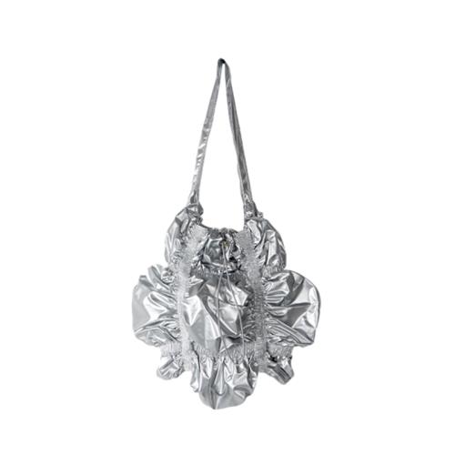 Low Price PU Material Soft Drawstring Closure Shoulder Handbag Shopping Tote Bag With Design Shopping Bags Women Shoulder
