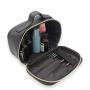 Luxury Makeup Bag Cosmetic Case Storage Black Saffiano Leather Handle Organizer Portable Wash Travel Toiletry Kit For Ladies