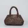 Custom design Wholesale Wooden beads Tote Bags handmade Women Beaded Sling Bag Casual Beach round Seed Beaded Handbag 2024