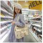 LOW MOQ Custom Design Ita Shoulder Bags Transparent Tote Ita Bags Hand Bags With PVC Clear Window