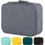 Gelory Modern Simple Fashion Zipper 600 D Polyester Lunch Bag Kids Gray Insulated Lunch Box