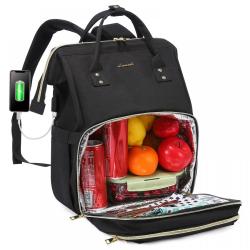 LOVEVOOK 2022 Oxford Insulated Cooler Travel Backpack with USB Mens Waterproof School Laptop Back pack Women Lunch Backpacks