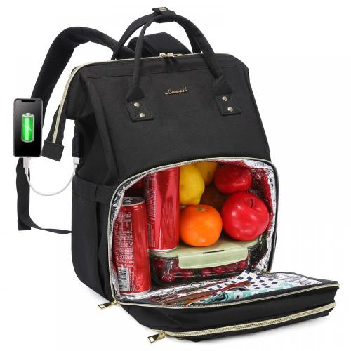 LOVEVOOK 2022 Oxford Insulated Cooler Travel Backpack with USB Mens Waterproof School Laptop Back pack Women Lunch Backpacks