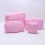 Keymay Personalized Chenille Letter Large Travel Makeup Bag Waterproof Zipper Purse Cosmetic Bag Custom Logo