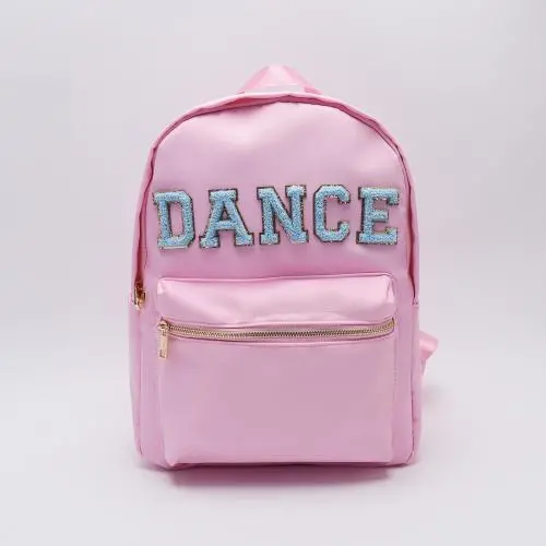 Keymay Hot Sale RTS Back to School Gift Personalized Chenille Varsity Letter Girl Book Bags Children Backpack School Bags