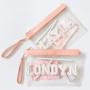 Multi-color Transparent Pouch Can Be Diy Chenille Letter Cosmetic Bag Wholesale Cheap File Bag Storage Transparent Travel Bag