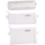 Transparent Mesh Clear Polyester Stationery Bag Wholesale Logo Printed Zipper Ducoment File Pencil Bag
