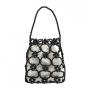Wholesale New Summer Handbag Casual Beaded Handbag Hollow Imitation Pearl High Quality Hand Woven Bag