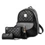 2022 Fashion latest designers women black leather cute laptop women's backpacks for college girls