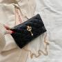 Thread Fashion Korean Square Zipper Handbags China Wholesale PU Ladies Shoulder Bag Small Handbag for Ladies Chain Handbag
