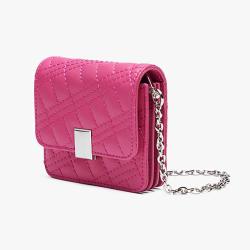 2022 Stylish Girls Lady Purse Rhombic Stitching Card Holder Wallets Women Sling Metal Chain Pouch Portable Girl Small Wallet