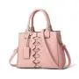 2024 Custom Vegan Leather Bag Handbag For Women Ladies Purse With Rivets Logo Tag