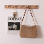Summer grass woven new single shoulder solid color beach resort bag
