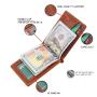 Popular Design RFID Blocking Slim Bifold Genuine Leather Minimalist Front Pocket Wallets High Quality Leather Money Clip